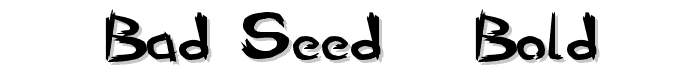 Bad Seed   Bold font
